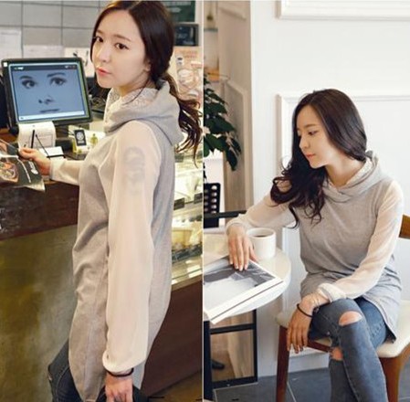 BM71434 Hoodie Top Grey