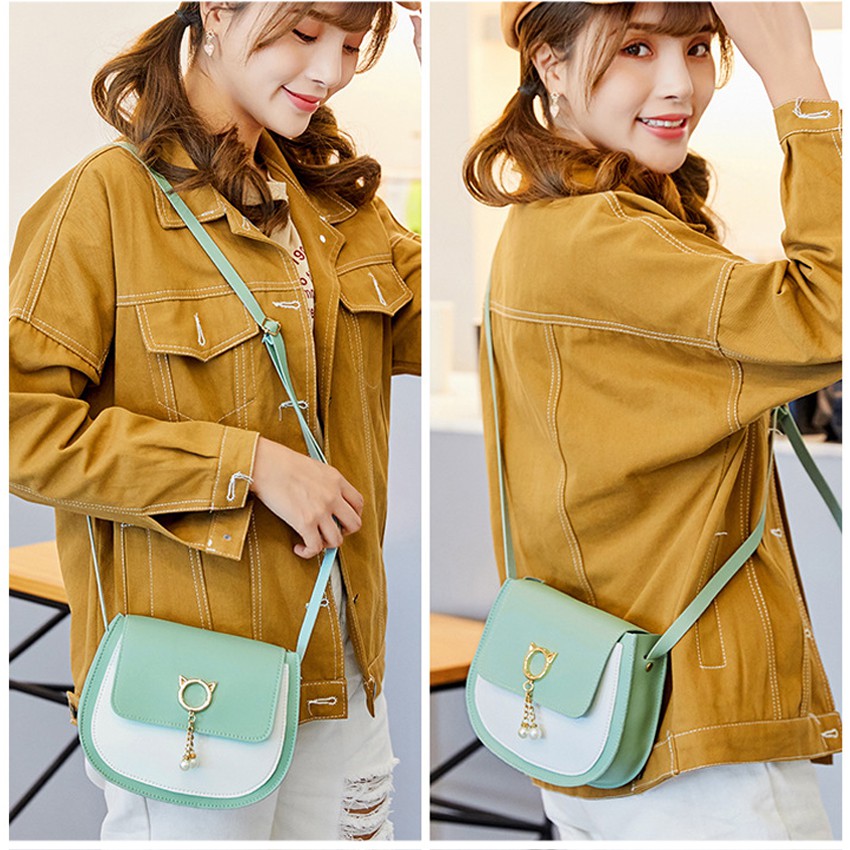 KW80894 Korean Casual Sling Bag Green