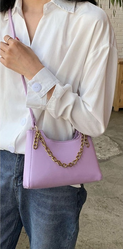 KW80905 Chain Sling Handbag Purple