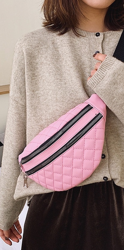 KW80916 Trendy Chest Bag Pink