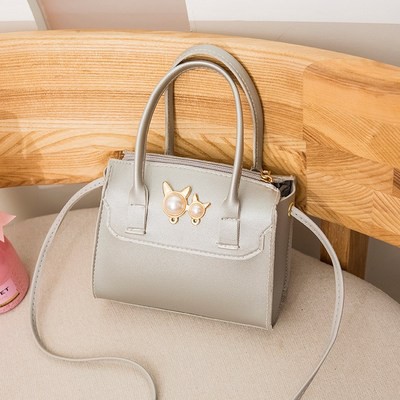 KW80928 Trendy Pearl Handbag Grey