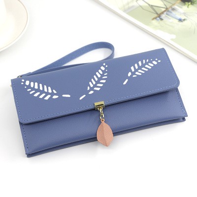 KW80942 Leaf Long Purse Blue