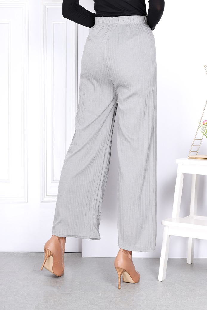 QA-832 PLEATED CASUAL PANTS GREY