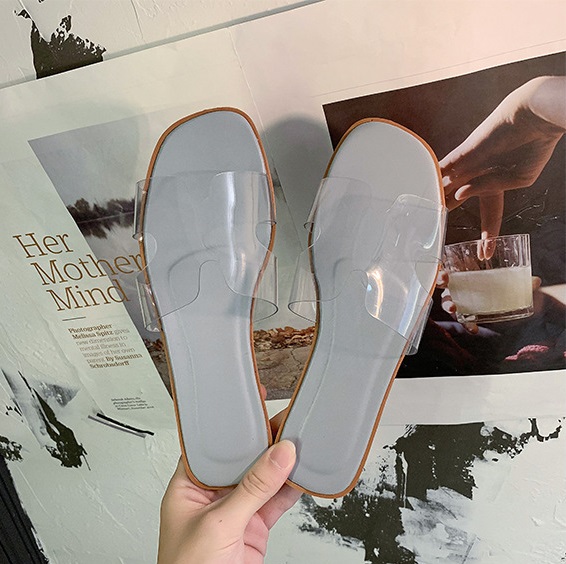 QA-827 TRANSPARENT CASUAL SANDAL BLUE