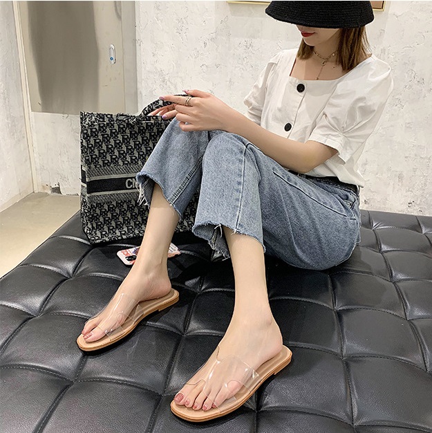 QA-827 TRANSPARENT CASUAL SANDAL PINK