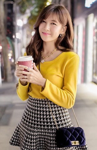 BM71443 Korean Stylish Top Mustard