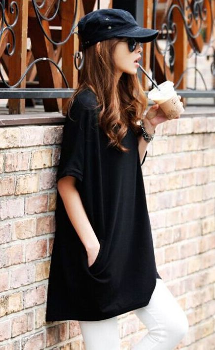 BM71448 Casual Korean Top Black