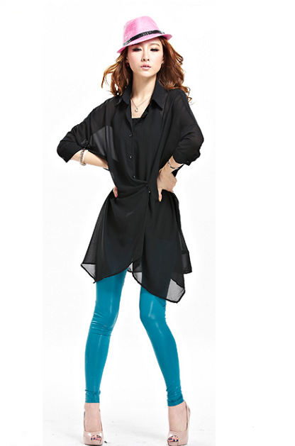 BM71453 Oversized Button Top Black