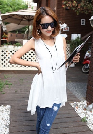 BM71466 Korean Casual Top White