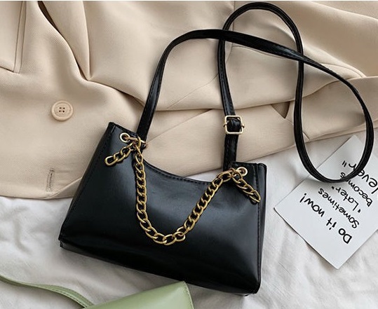 KW80953 Chain Sling Handbag Black