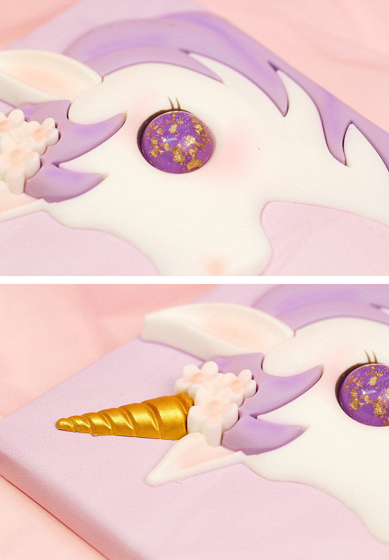 [Pink] 3D Creative Pink Unicorn Dairy/ Notepad Gift Set