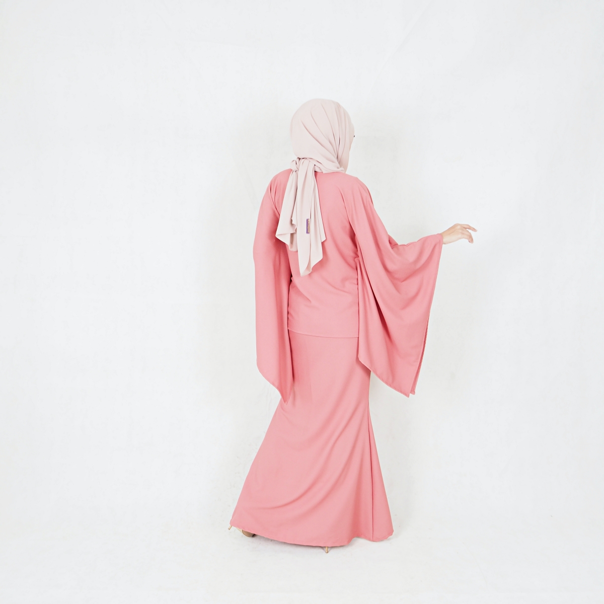 SW5439 Kaftan Baju Kurung Kaftan Dress Pink