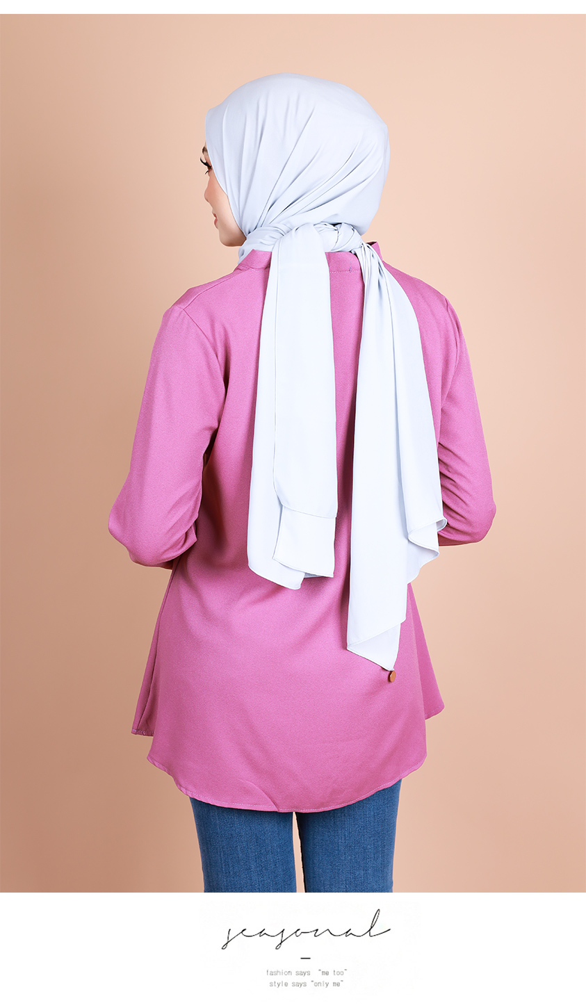 QA-839 - Stylish Front Button Blouse Dust Pink