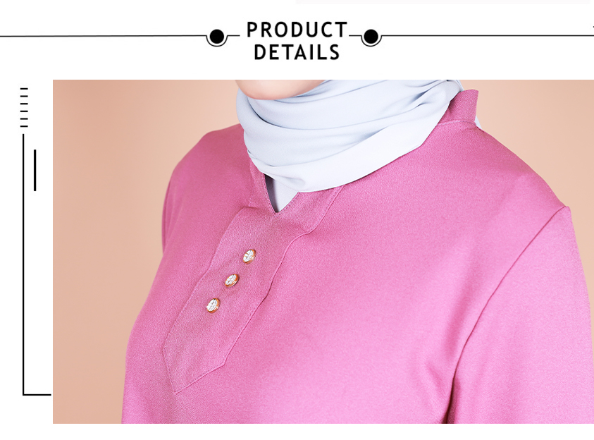 QA-839 - Stylish Front Button Blouse Navy Blue