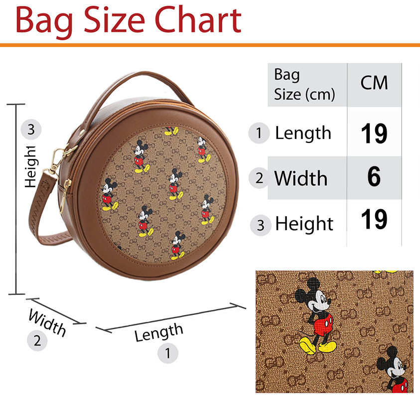 QA-860 - MK Round Sling Bag Brown