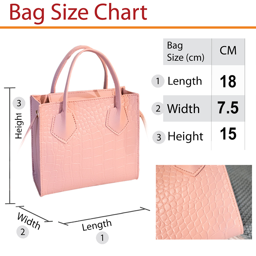 QA-862 - Stylish Square Sling Bag Pink