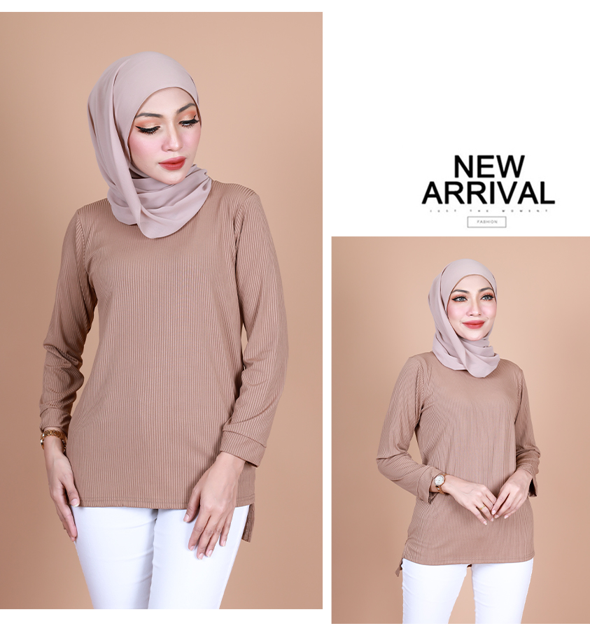 QA-858 - Trendy Classic Blouse Brown