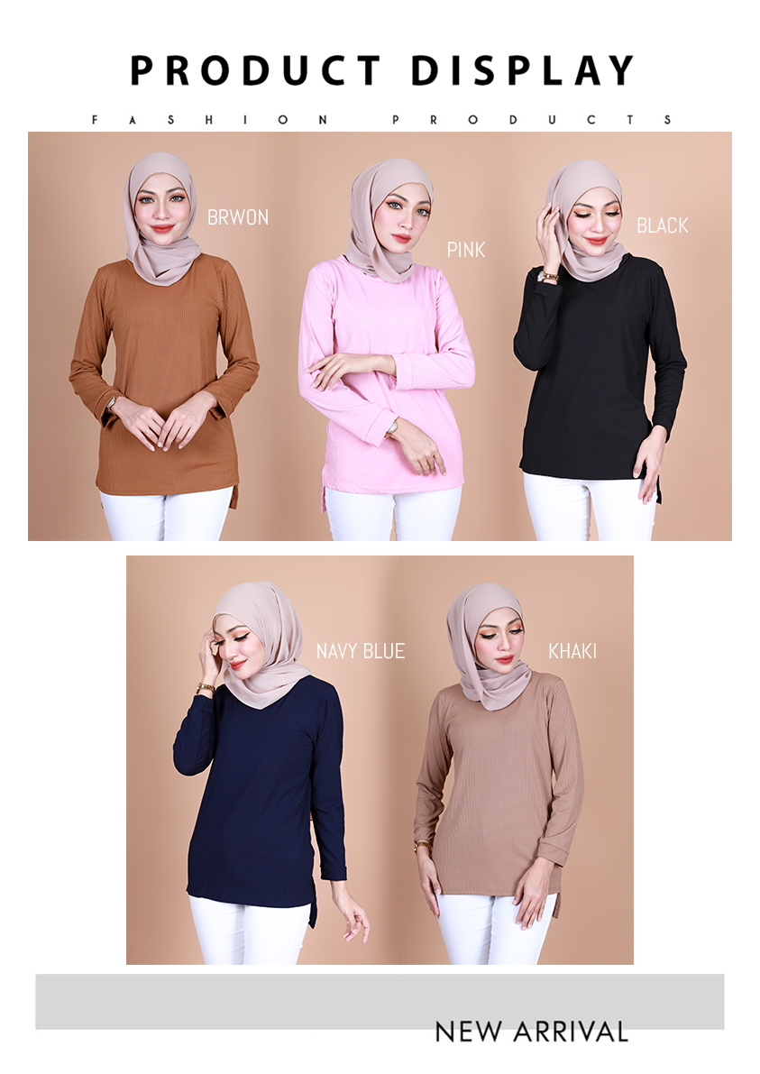 QA-858 - Trendy Classic Blouse Khaki