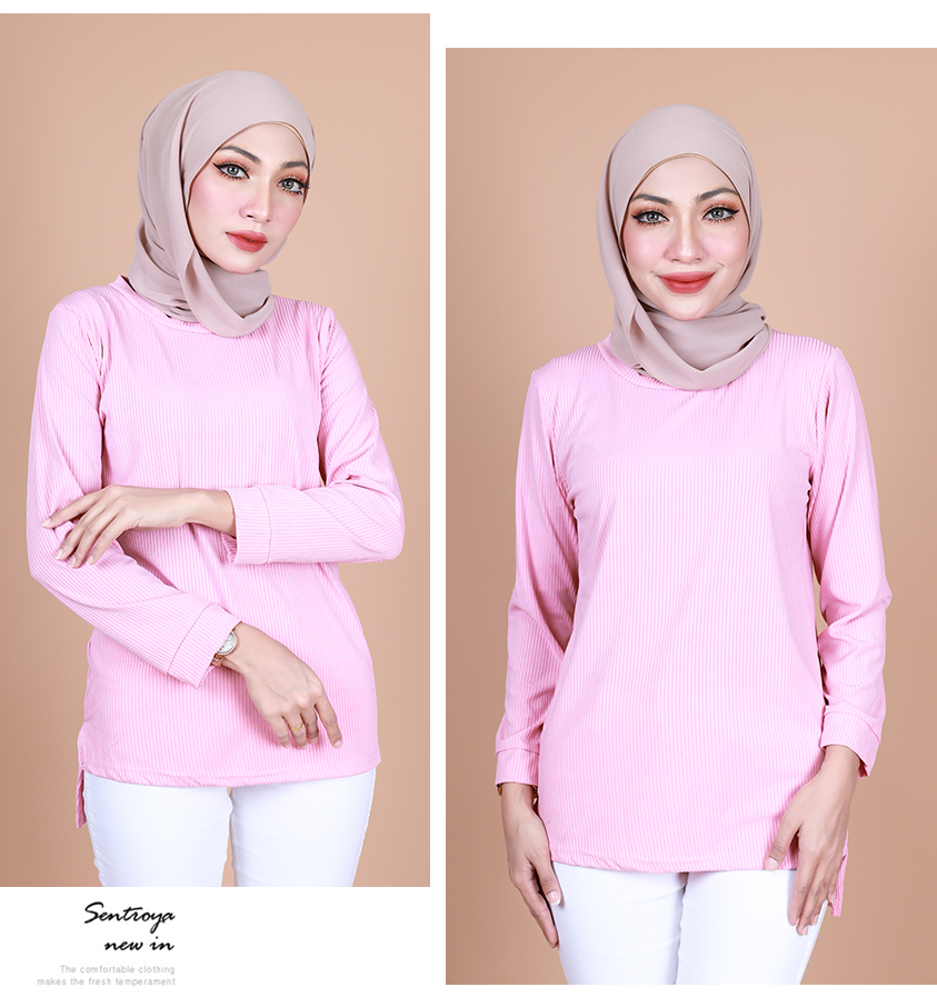 QA-858 - Trendy Classic Blouse Pink