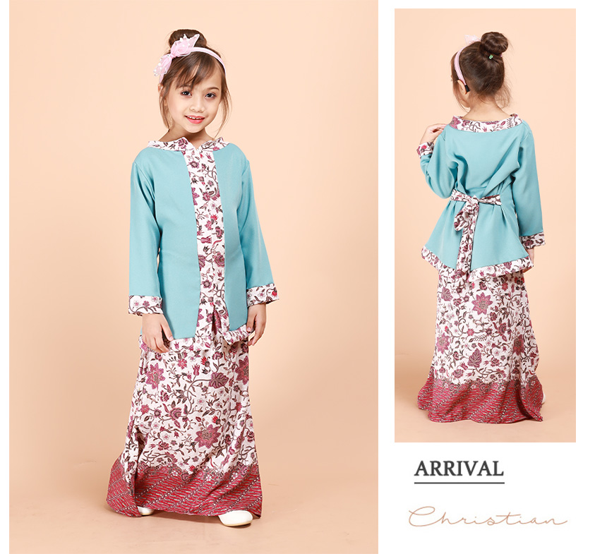 QA-880 - Stylish Kids Baju Kurung Blue 