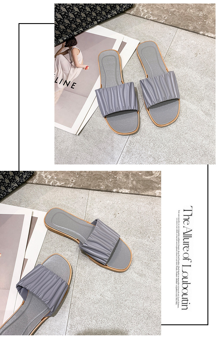 QA-906 Fashion Line Flat Sandals Grey