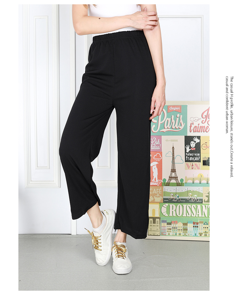 QA-885 - Casual Basic Long Pant Black