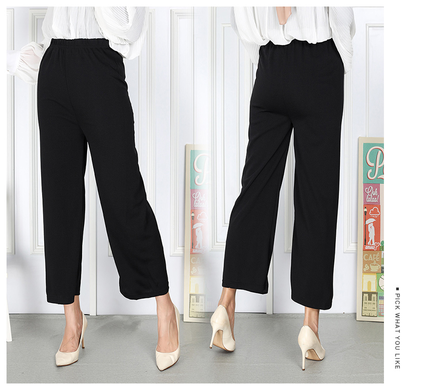 QA-885 - Casual Basic Long Pant Black