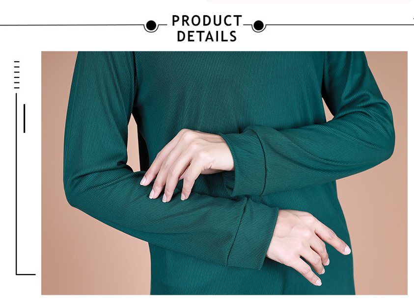 QA-884 - Simple Solid Long Sleeve Blouse Green